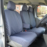 Nissan Primastar 2006-2014 Driver And Front Double Passenger Seat Covers (With Armrest) - Grey